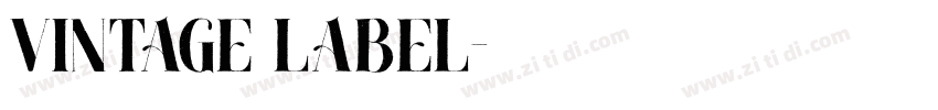 Vintage Label字体转换